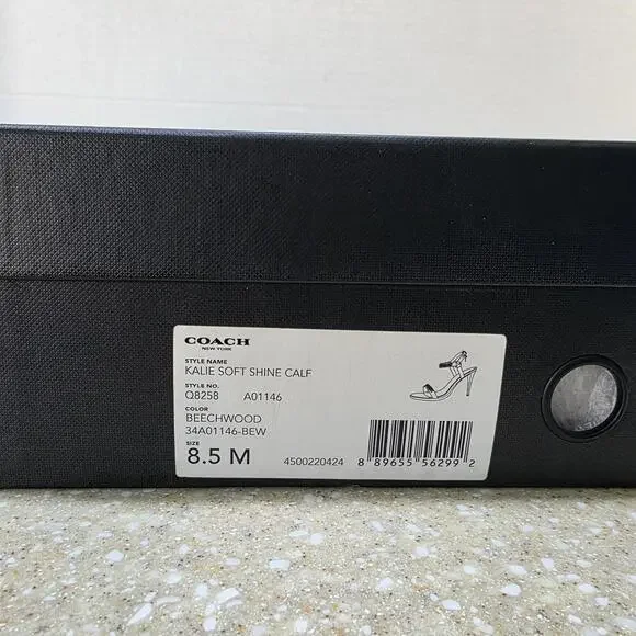 Coach Kalie Soft Shine Calf Heel/Sandal Style No. Q8258 A01146 Women's Sz 8.5M - Picture 12 of 12